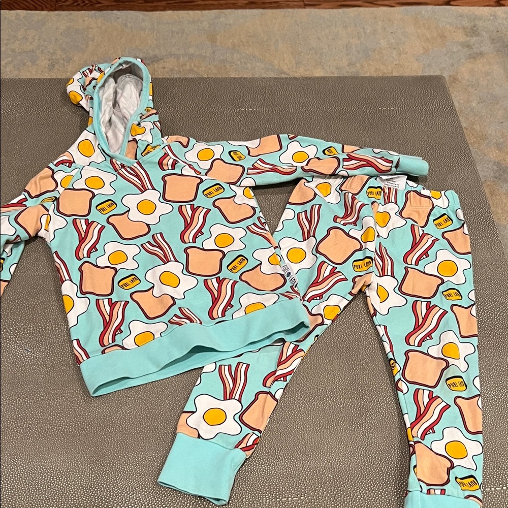 Kids Breakfast Print Matching Set